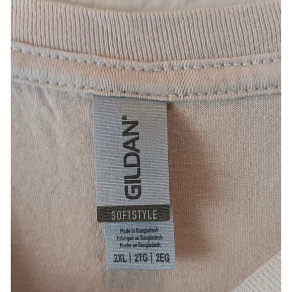 3/10 Happy Camper Leopard Print Camping Tee T-Shirt XXL Beige Tan - Picture 5 of 5